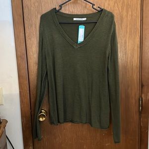 Olive green, pull over sweater
